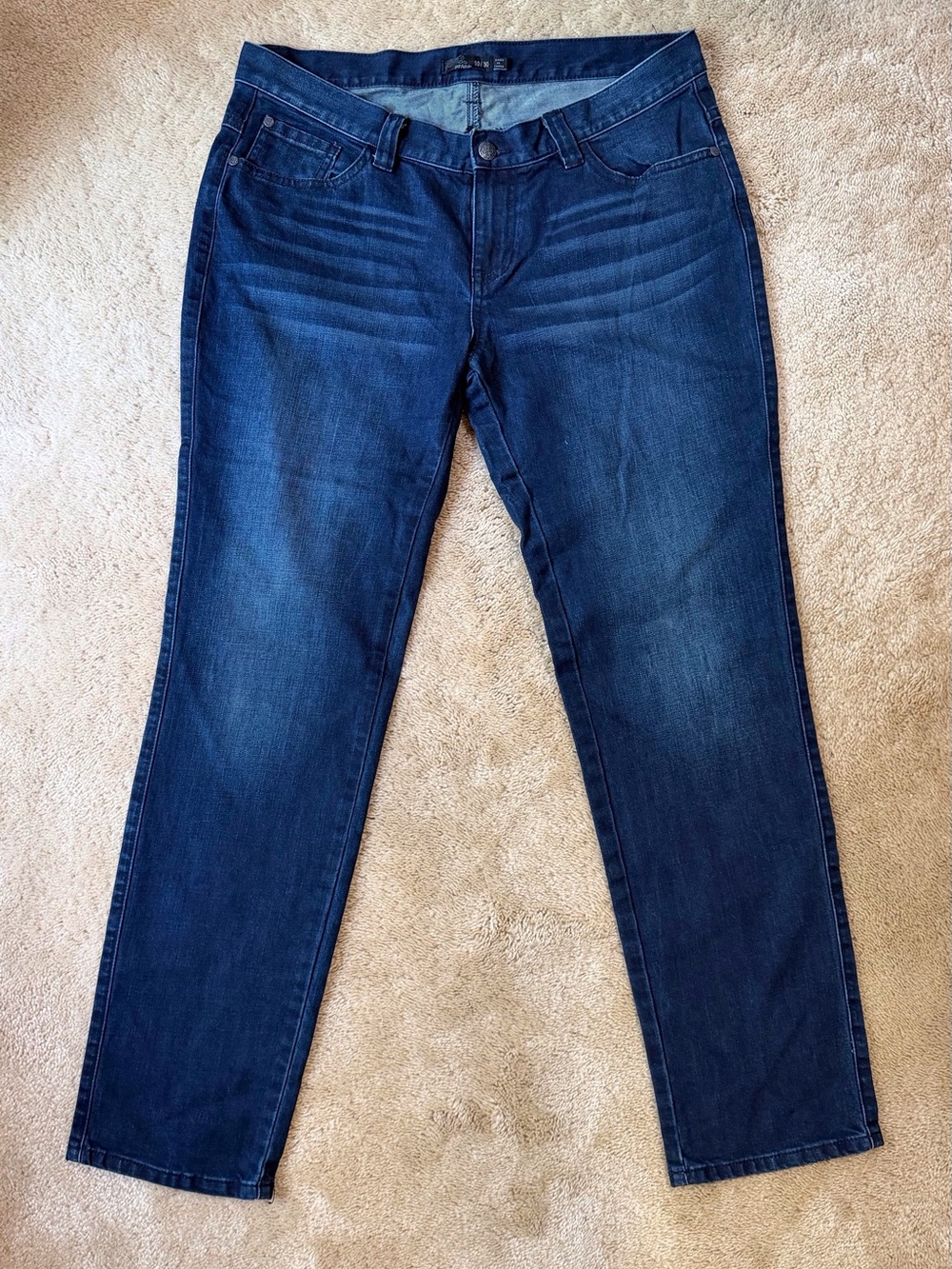 Prana Straight Leg Jeans in Deep Blue Wash
